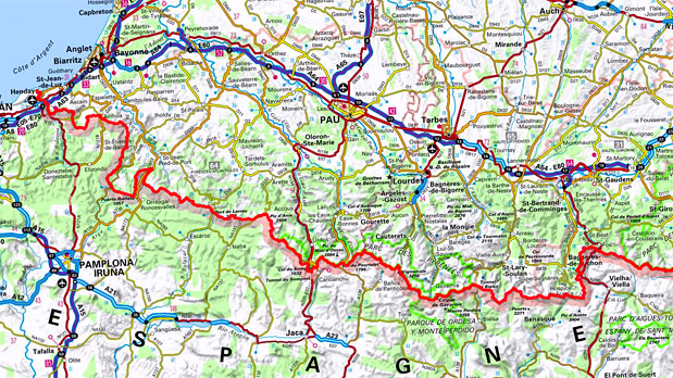 Pour visualiser la carte IGN au 1/25 000 il faut avoir un compte VisuGPX Carte-IGN-des-Pyrenees