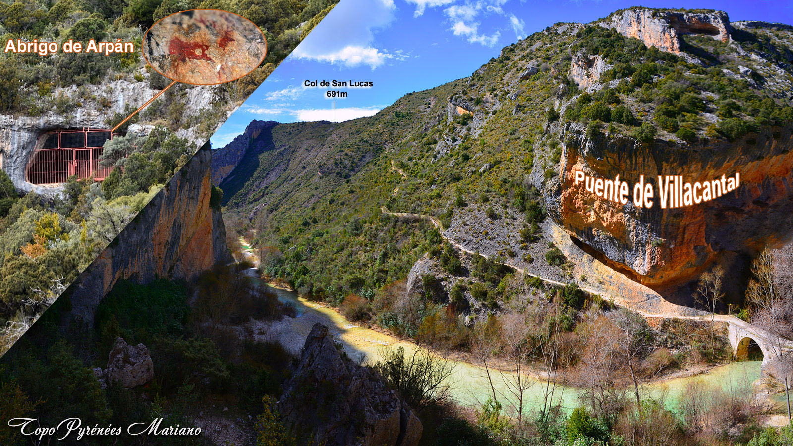 Pont Villacantal (540m) – Abri Arpán (740m)