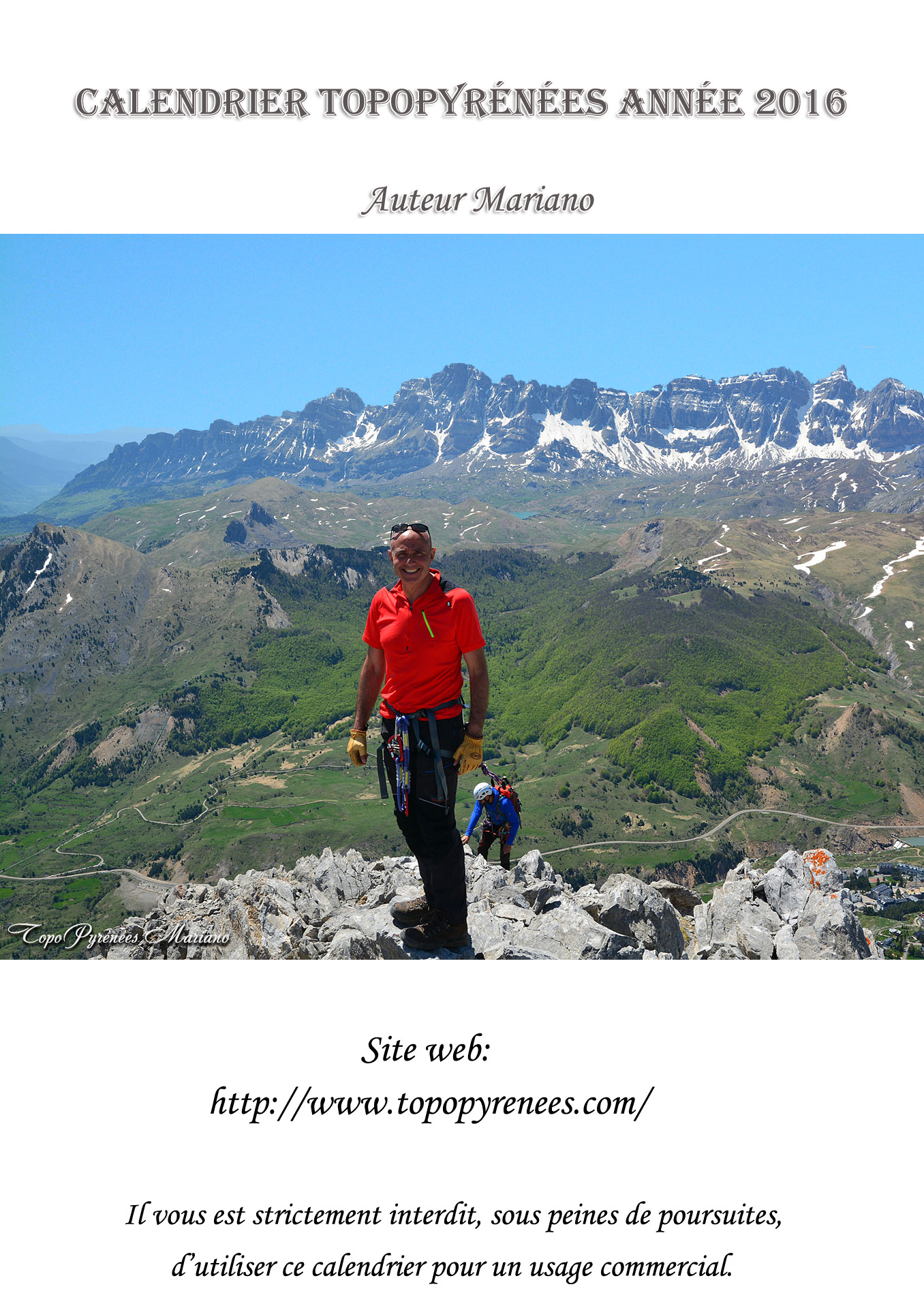 Calendrier TopoPyrénées Année 2016