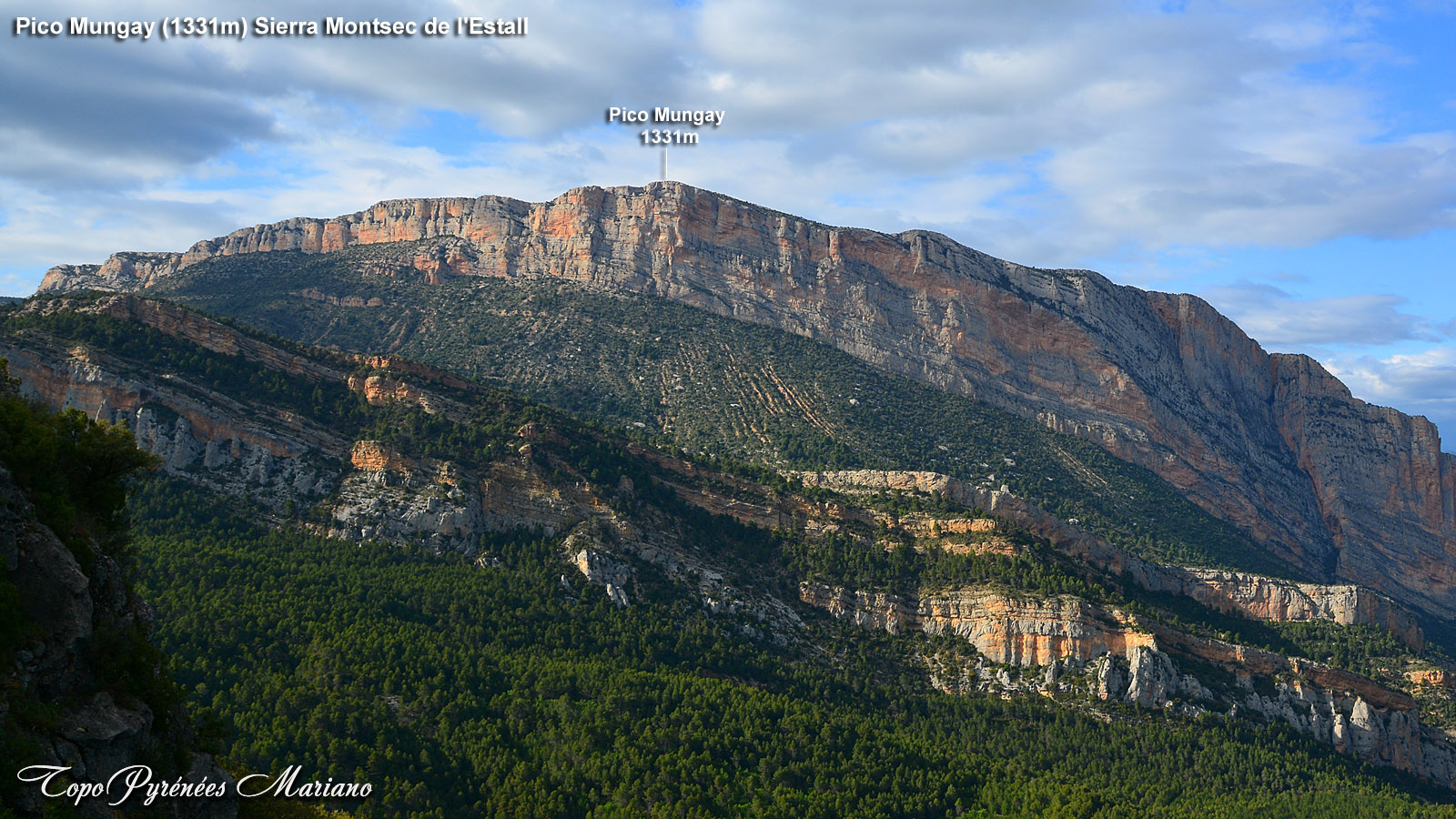 Randonnée Pico Mungay (1331m) Sierra Montsec de l’Estall