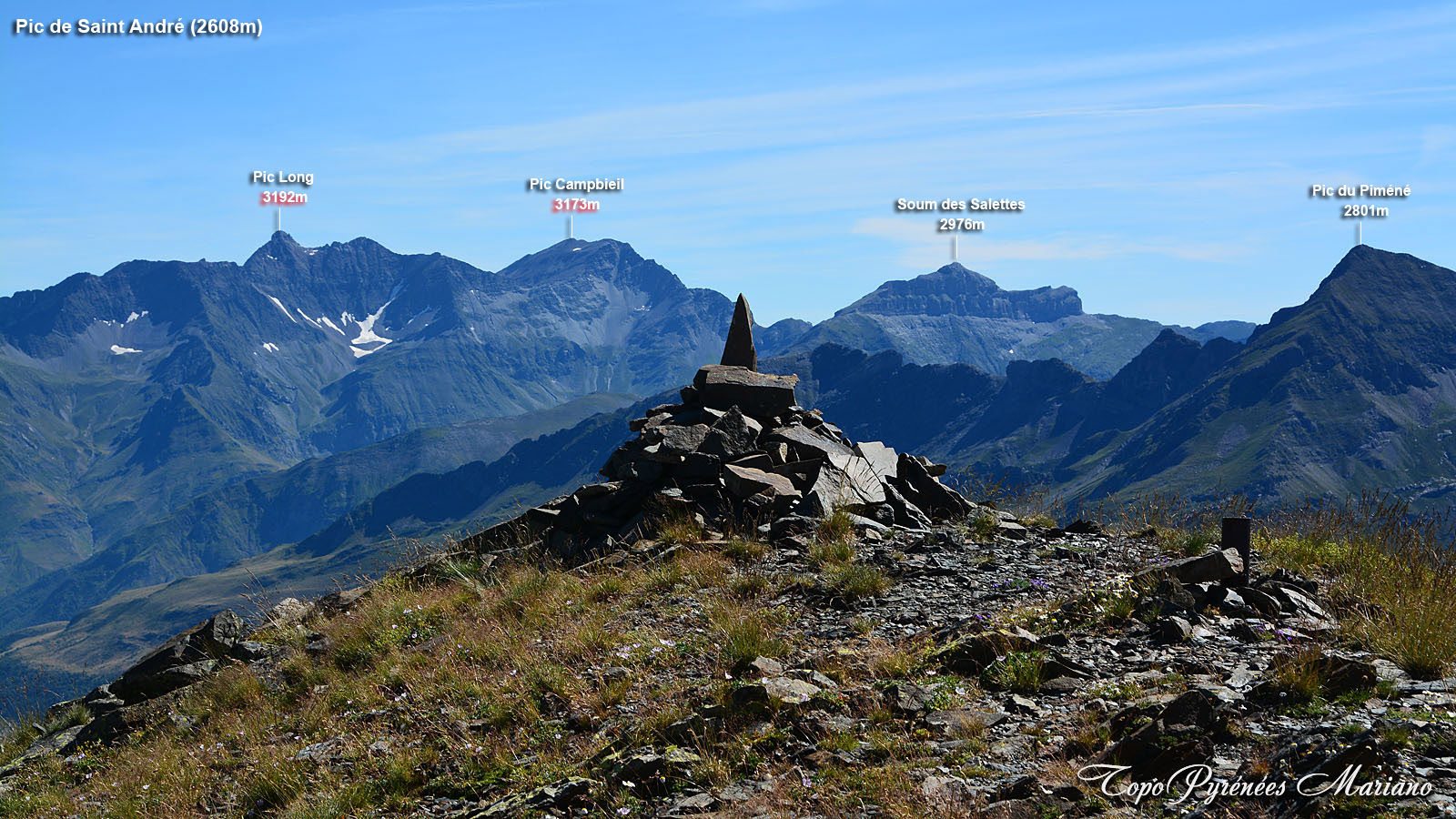 Randonnée Pic de Saint André (2608m) et Soum Blanc des Especières (2685m)