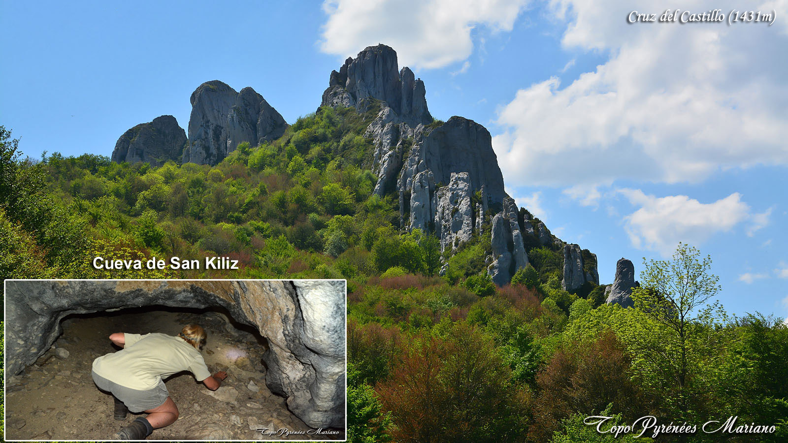 Randonnée Cruz del Castillo (1431m) en boucle par la grotte de San Kiliz