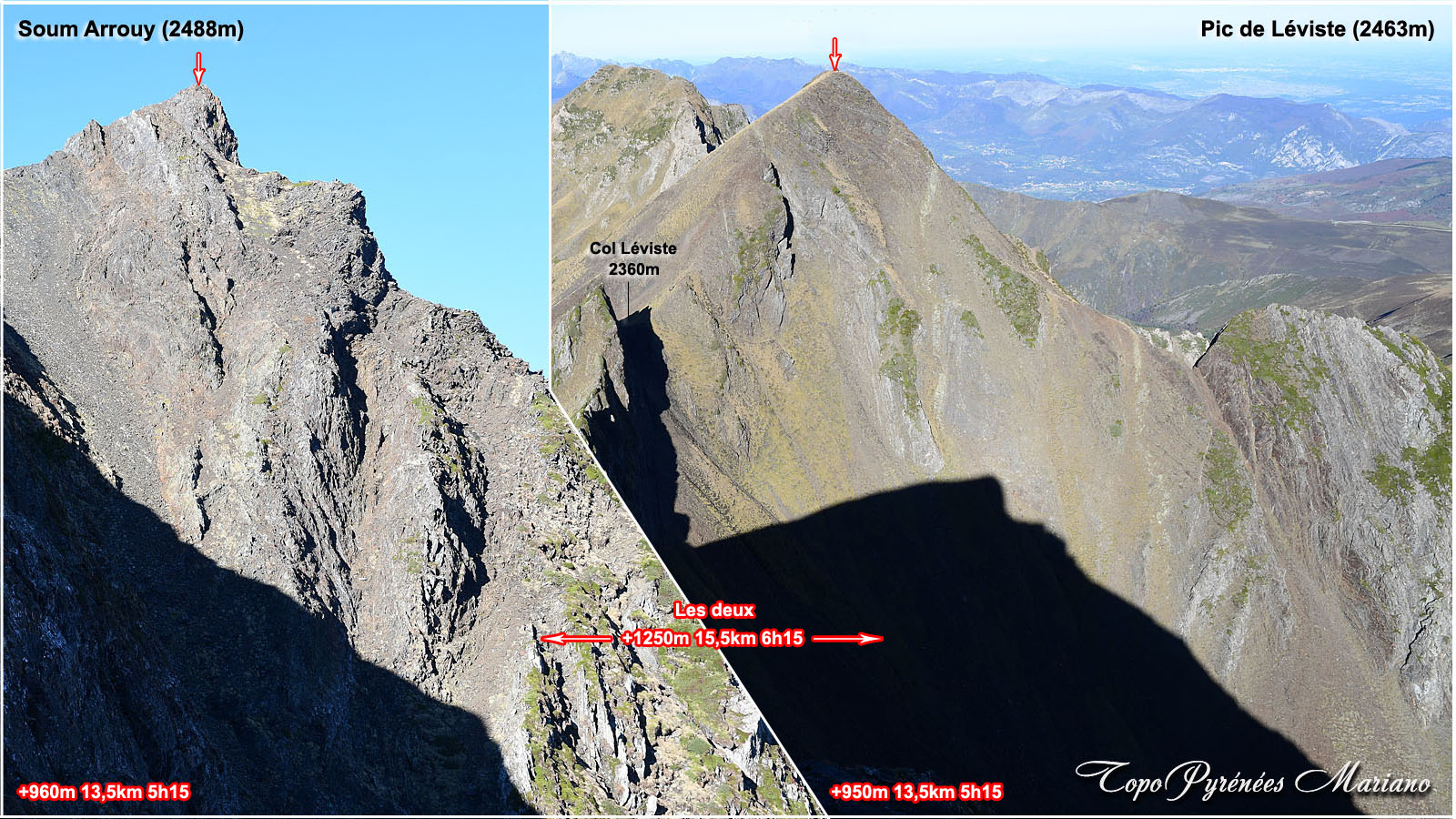 Randonnée Pic Léviste 2463m, Soum Arrouy 2488m