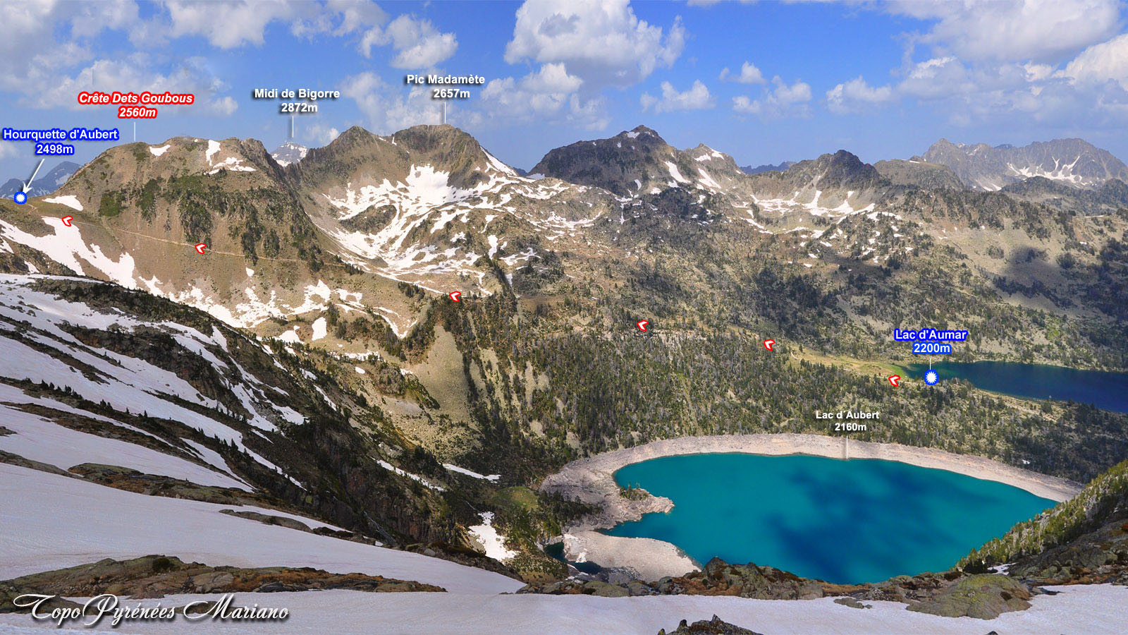 Lac d’Aumar (2200m) et Hourquette d’Aubert (2498m)