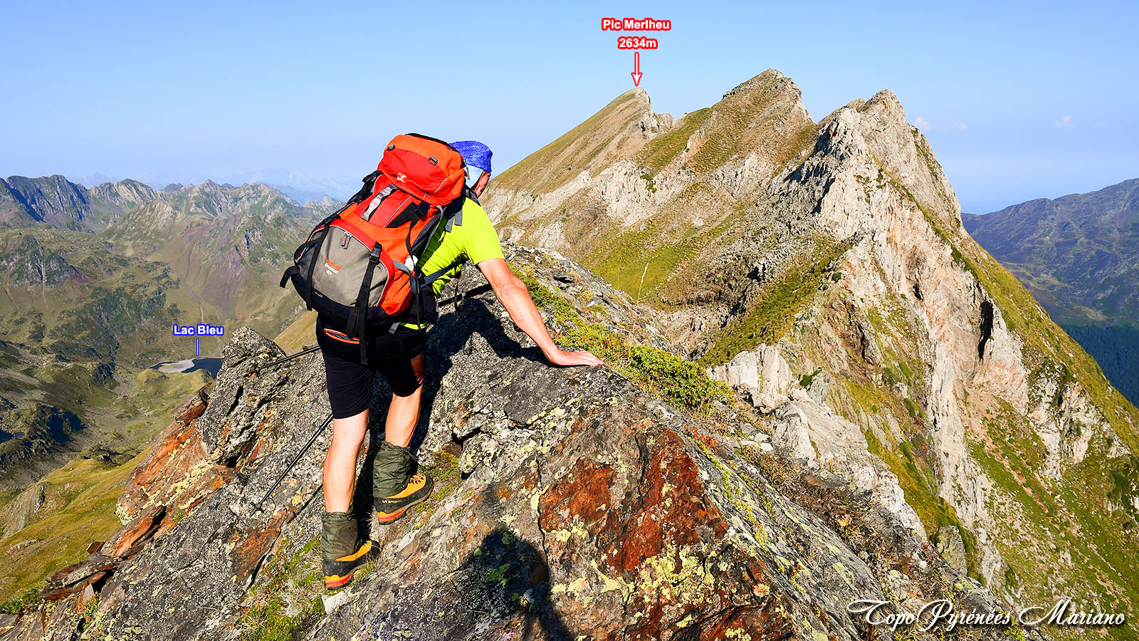 Randonnée au Pic Merlheu (2634m) par le Pic Crémat (2630m) et les crêtes d’Esquio d’Asou