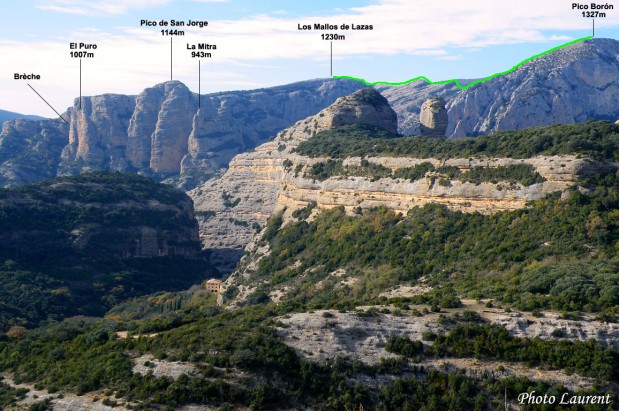 Voir le parcours ci-dessous en vert qu'il restait à faire. Randonnee-Pico-Boron_212