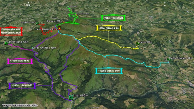 Carte-3D-Mont-Baygoura-differents-departs