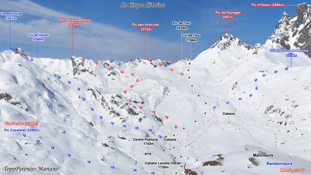Les différents itinéraires depuis le Cirque d'Anéou Carte-3D-Col-de-L-Iou-Pic-Arazures-grand-format
