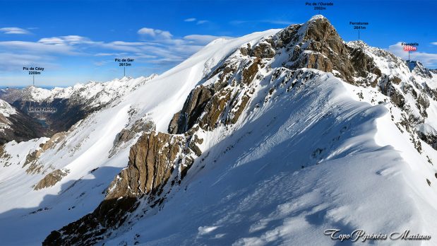 Panorama à 360° depuis le Pic de Peyrelue (2441m).